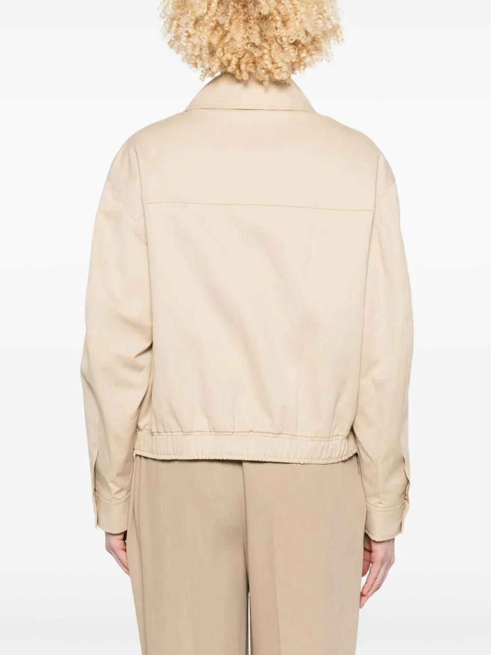 Cotton and linen blend short jacket