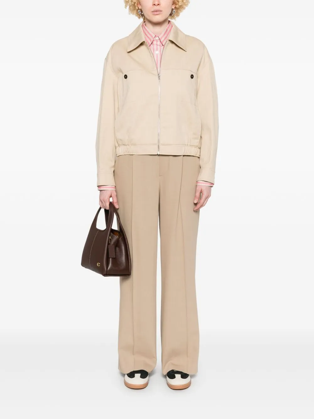 Cotton and linen blend short jacket