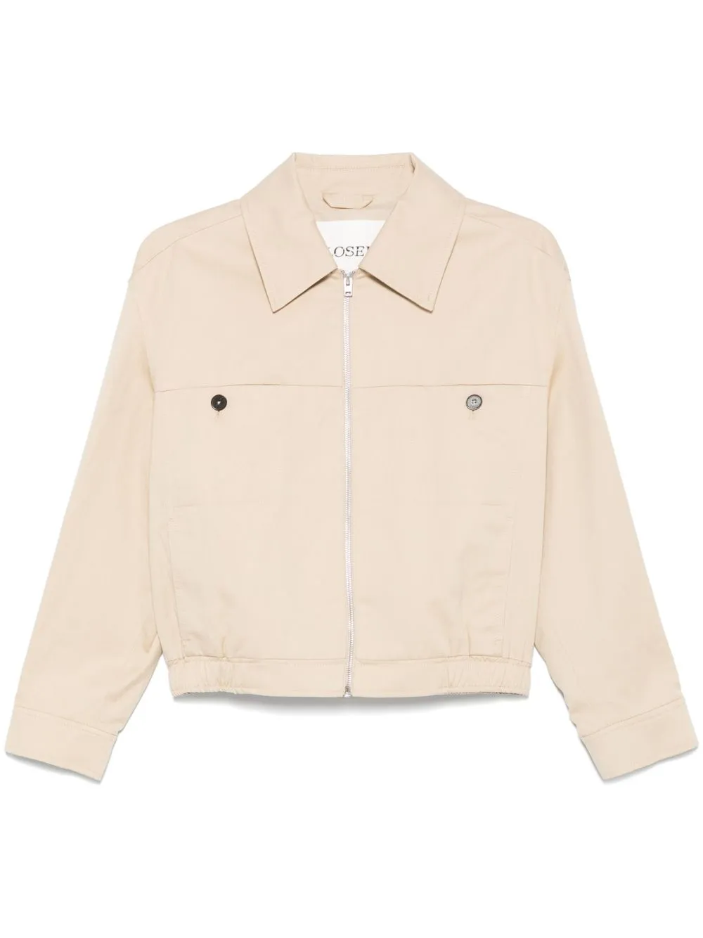 Cotton and linen blend short jacket