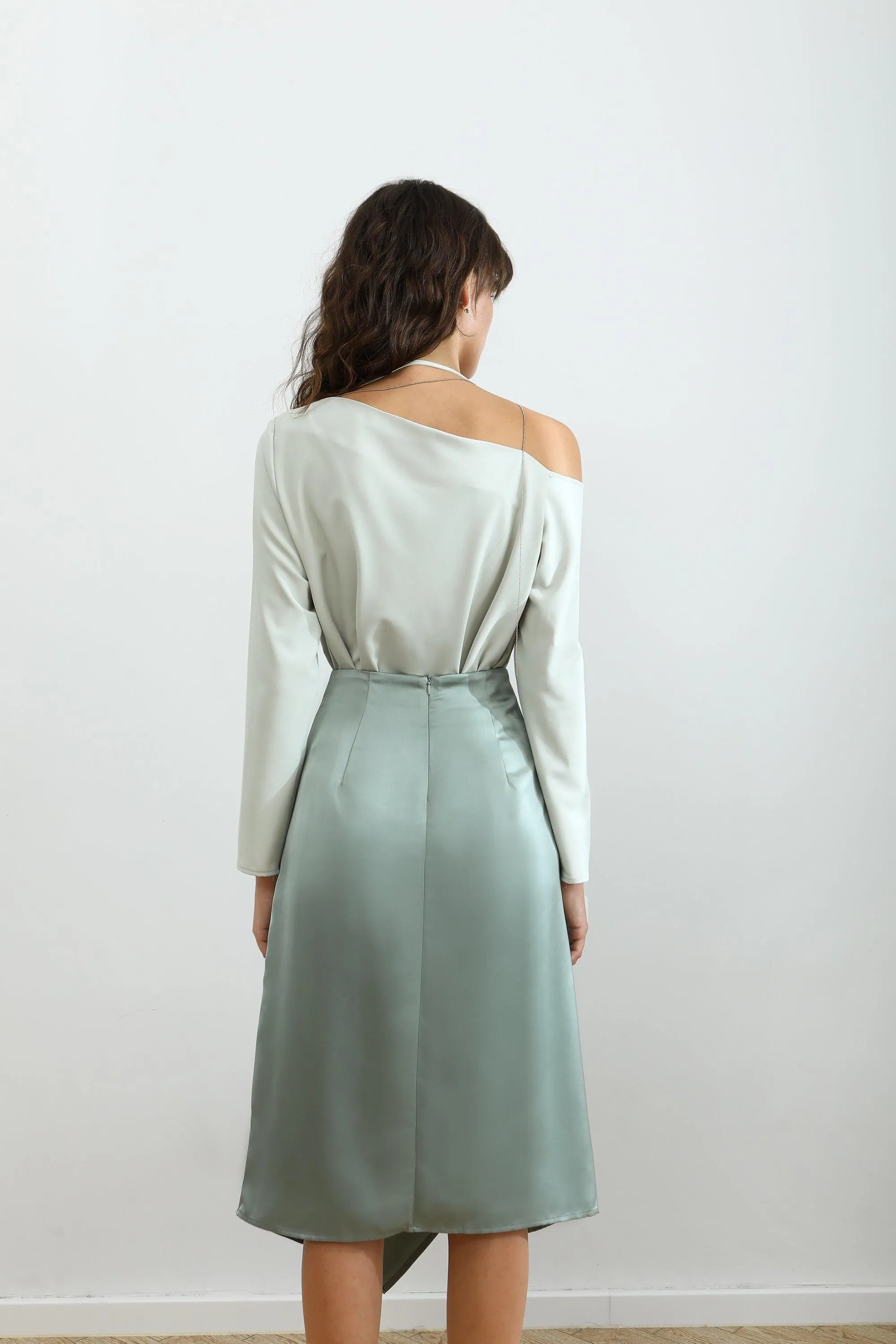 Daybreak Satin Midi Skirt