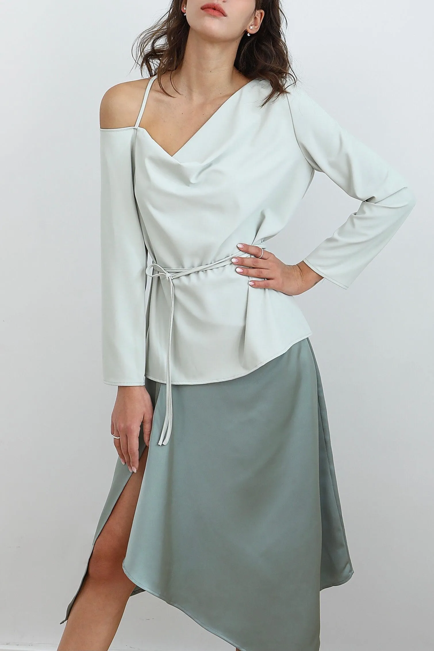 Daybreak Satin Midi Skirt