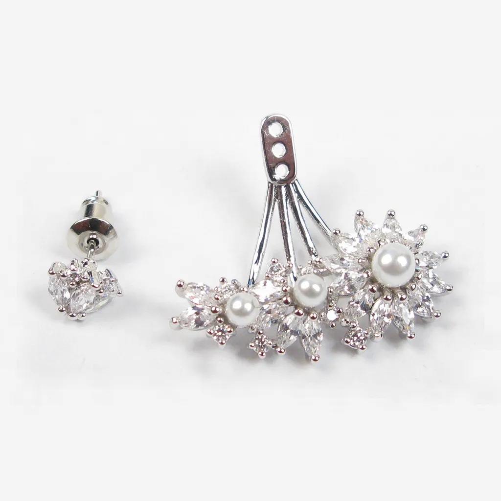 Delicate Pearl Marquise Diamontage™ 4.5 Carat Ear Jackets