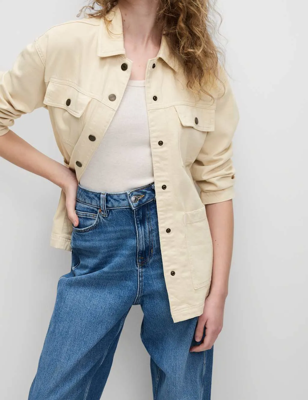 Denim Belted Jacket