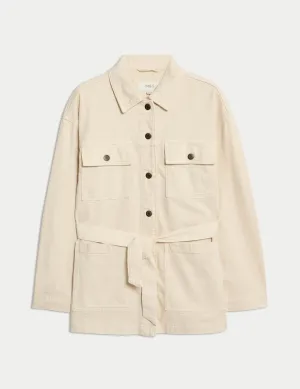 Denim Belted Jacket