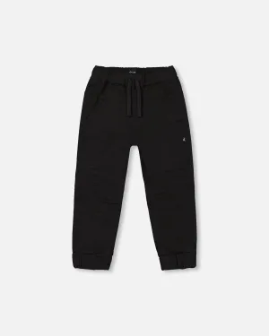 Deux Par Deux Stretch Twill Joggers Anthracite