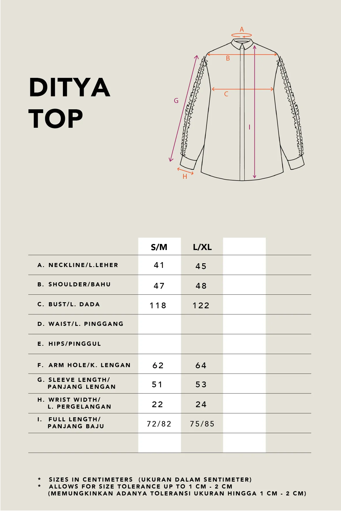 DITYA GATHERED SLEEVE TOP TOAST