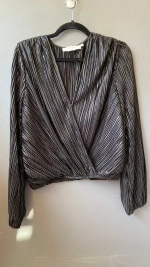 Drapey Pleat Surplice Top