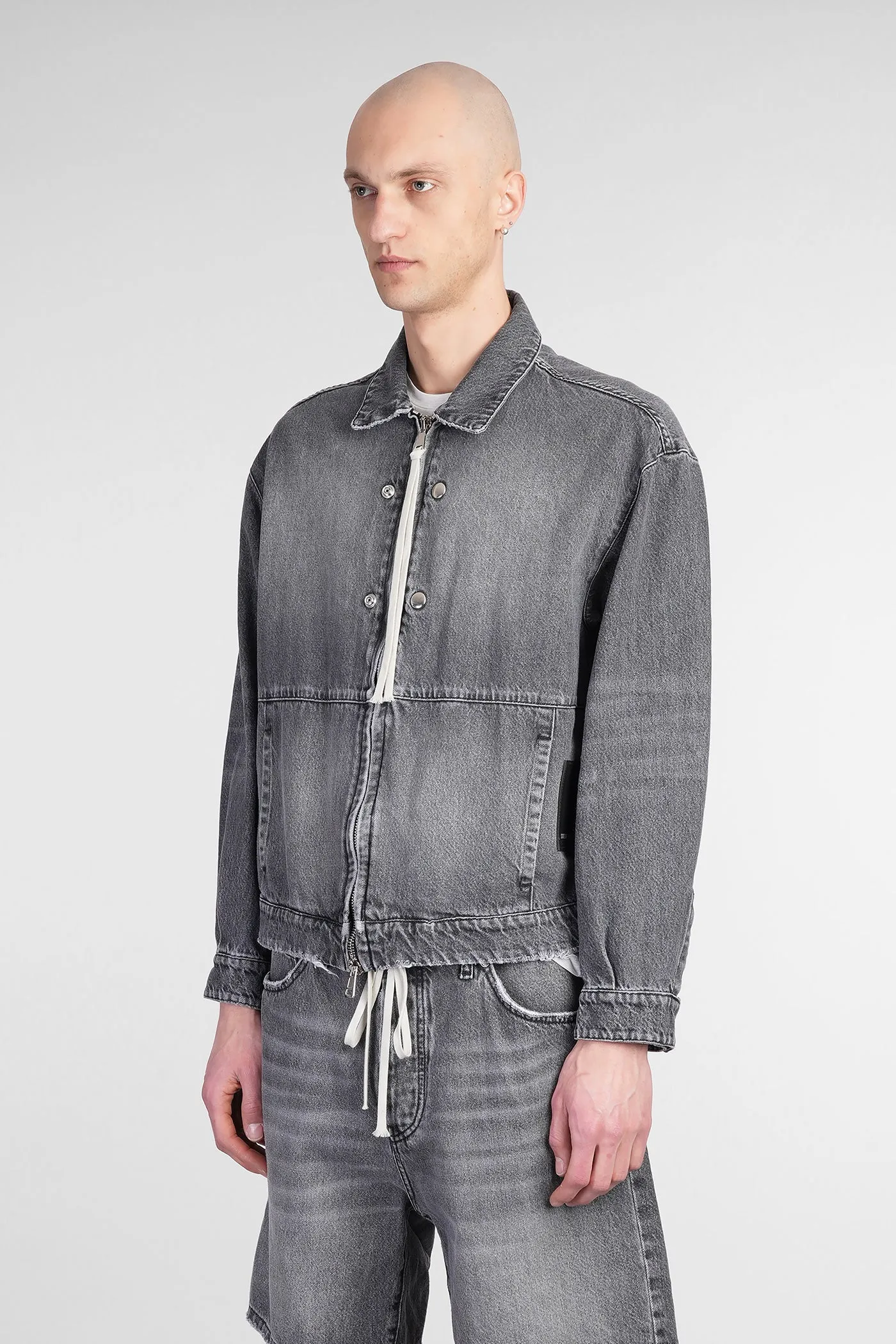 Driver Denim Jackets in black denim