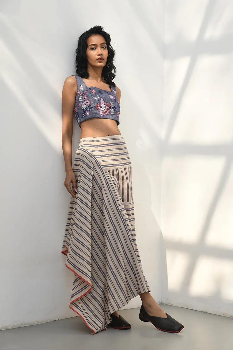 Elia beige handloom skirt