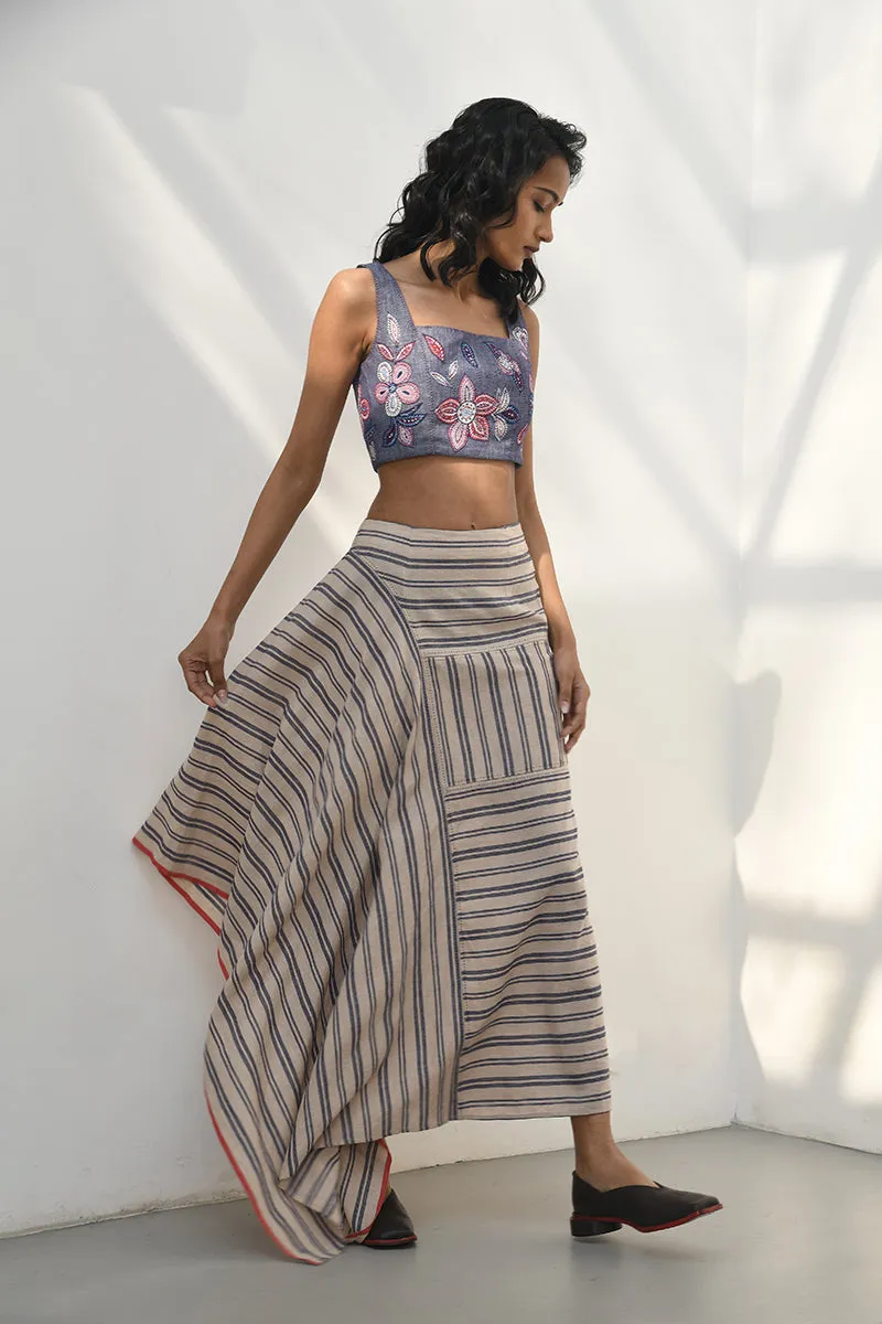 Elia beige handloom skirt