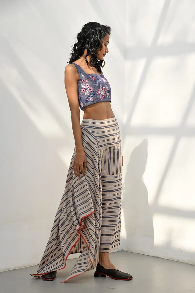 Elia beige handloom skirt