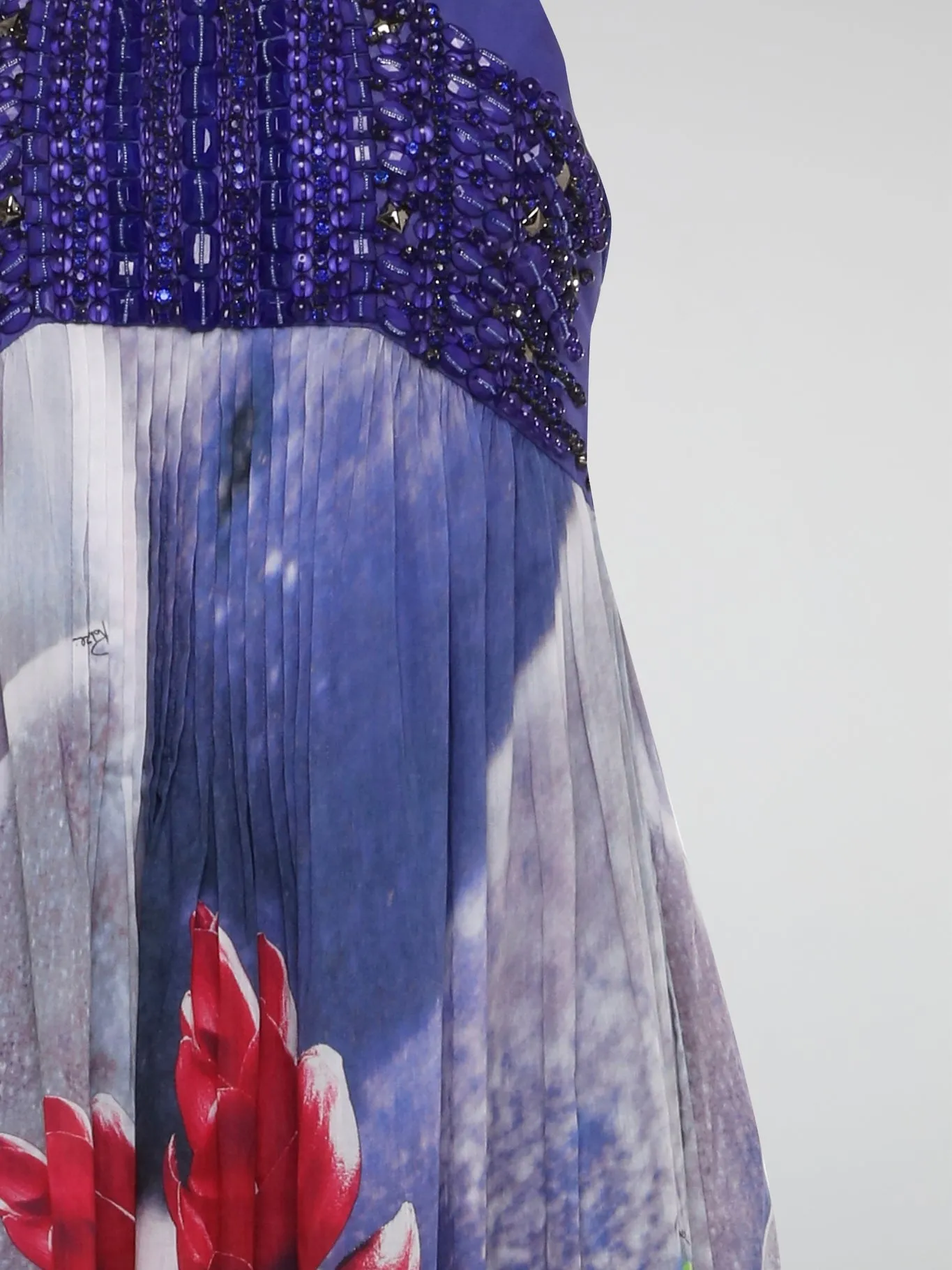 Embellished Empire Waist Maxi Dress