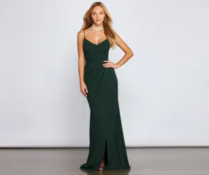 Ember Formal Stylish Wrap Mermaid Dress