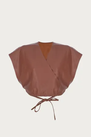 ENVELOPE LEATHER TOP