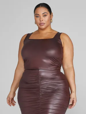 Fashion To Figure - Chantel Leather Look Tank Top
