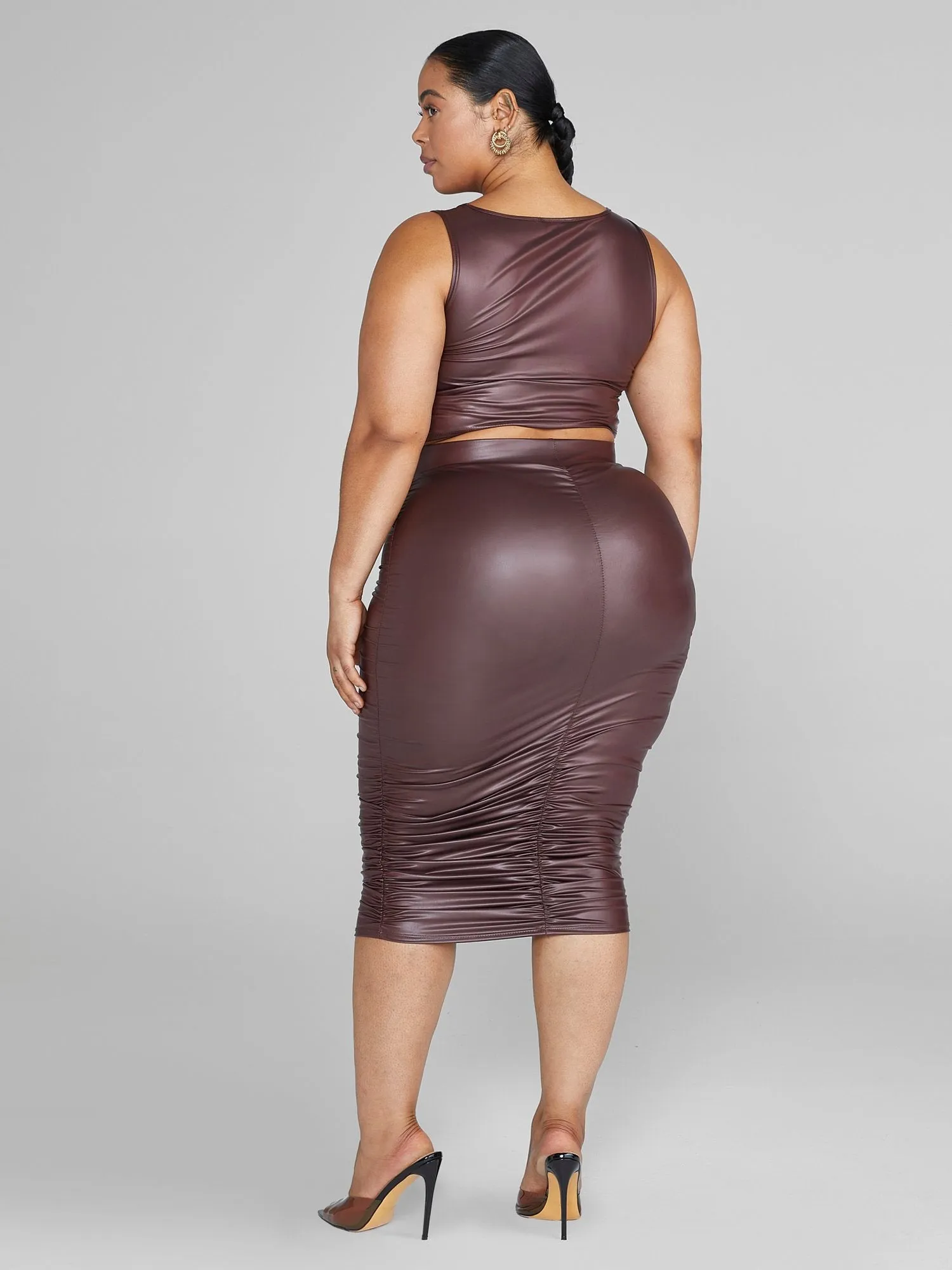 Fashion To Figure - Chantel Leather Look Tank Top