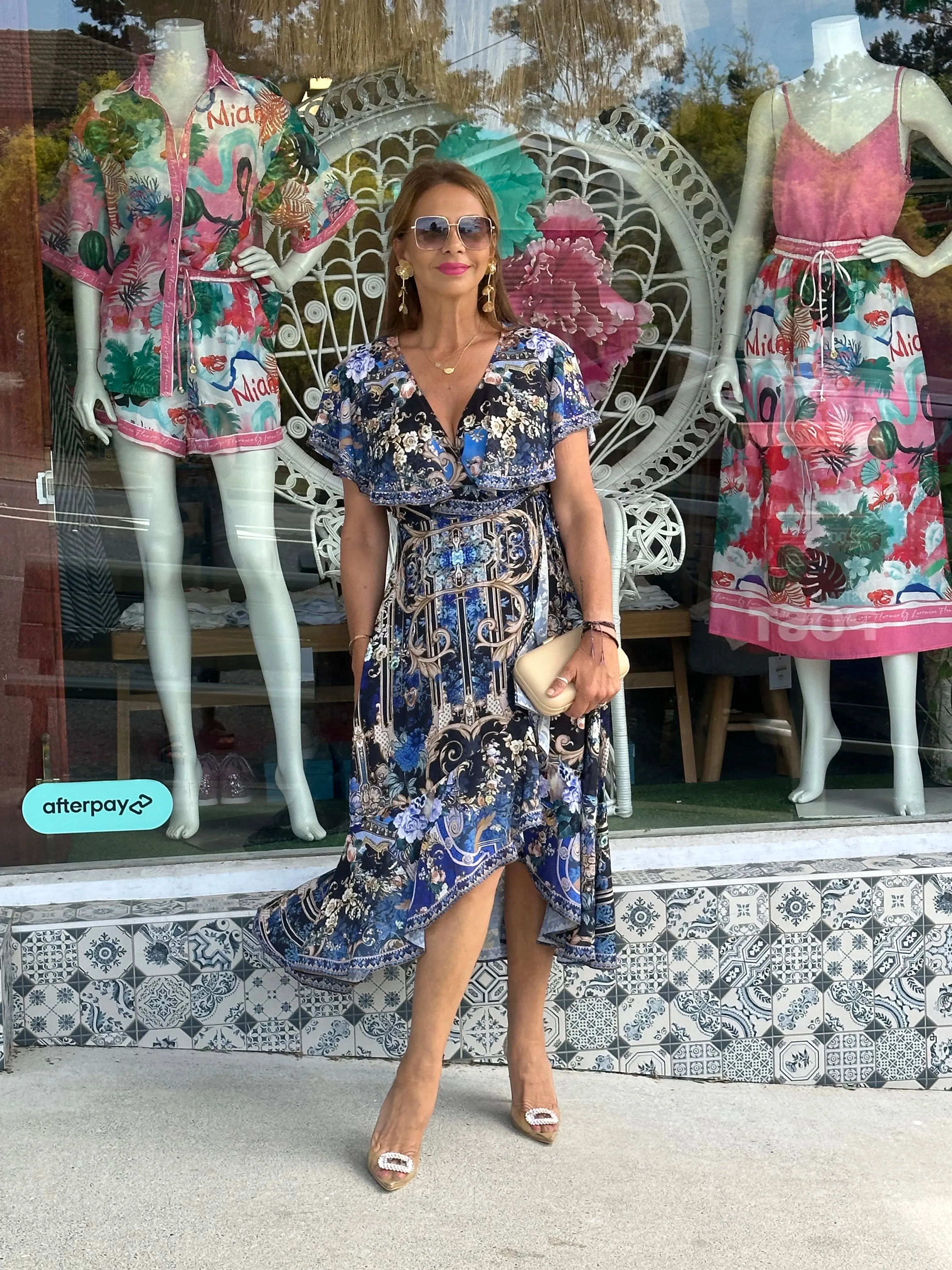 Fiora Blue Floral Dress