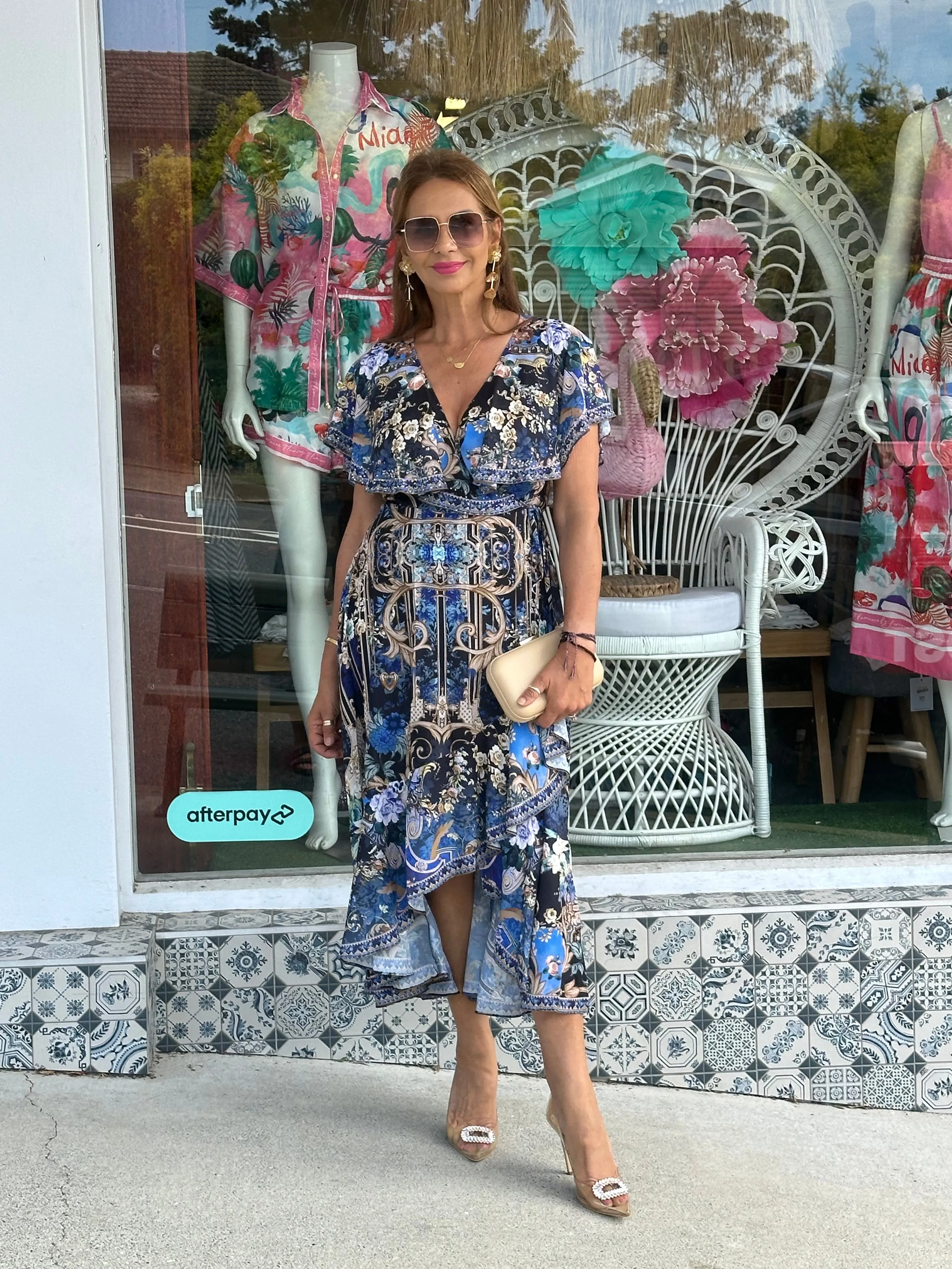 Fiora Blue Floral Dress