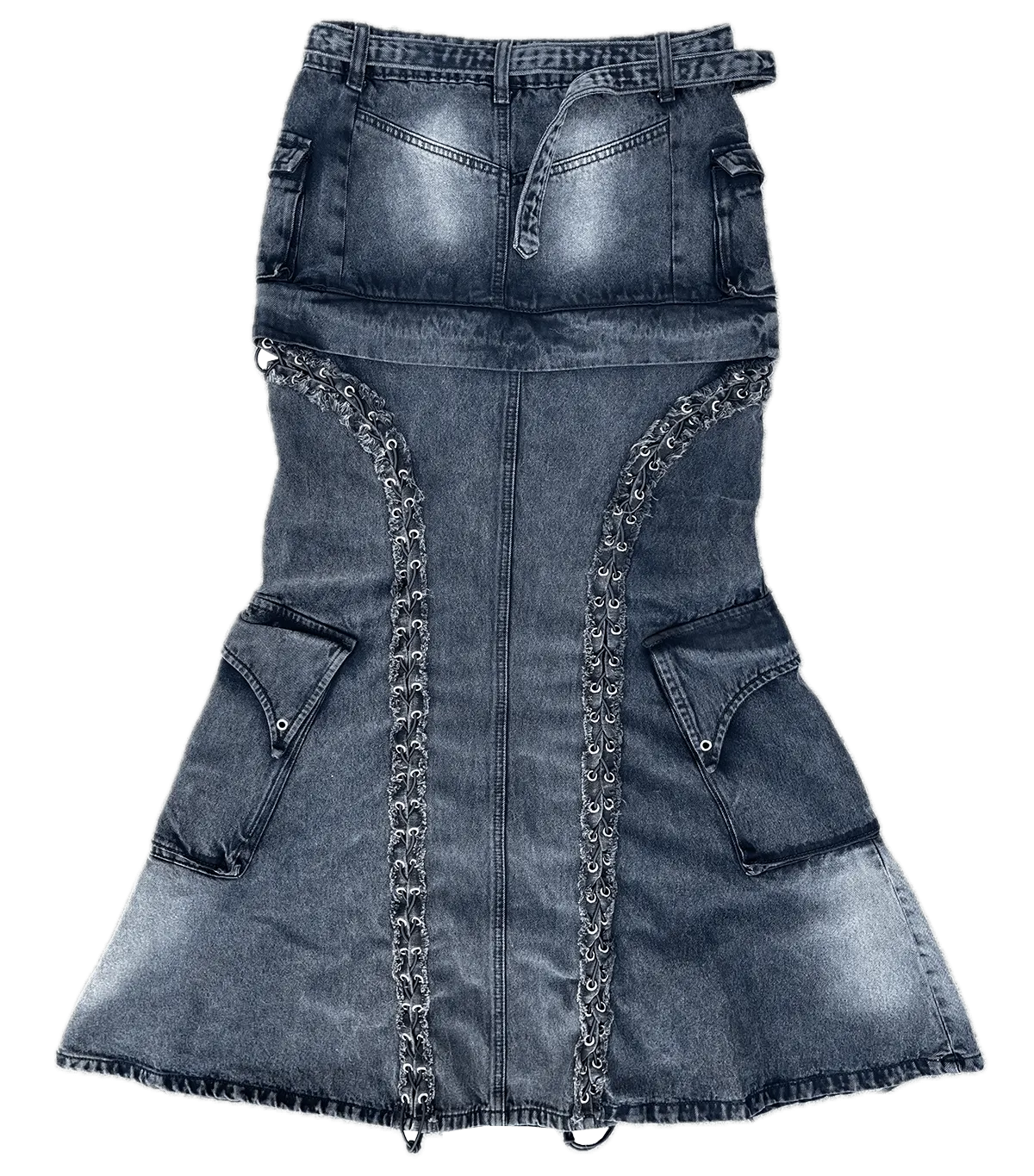 Flared Convertible Maxi Skirt