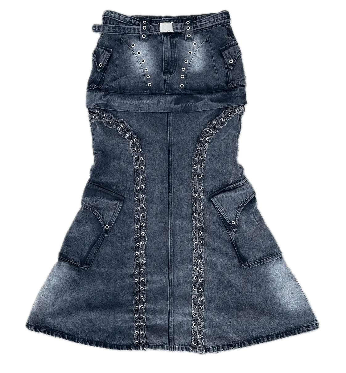 Flared Convertible Maxi Skirt