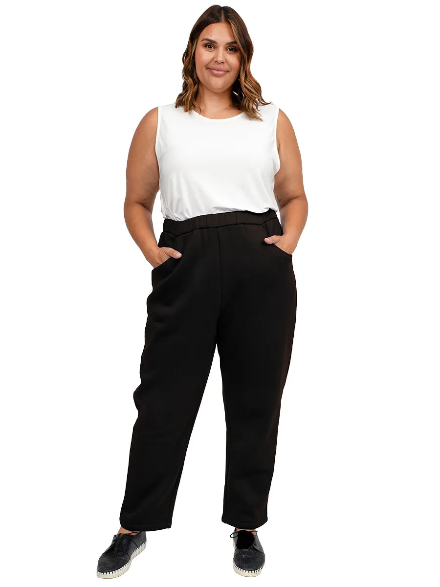 Fleece Track Pants - Black*