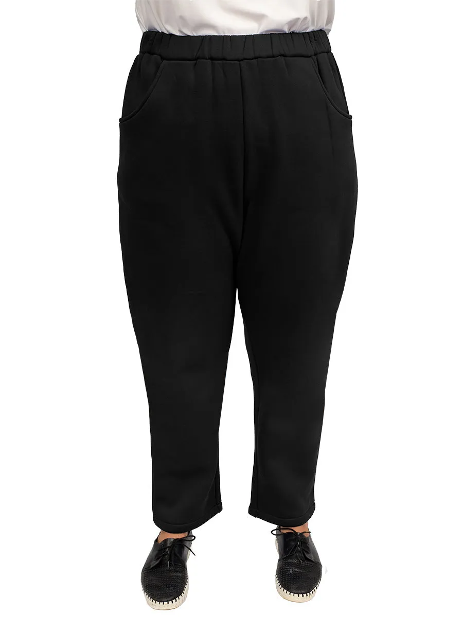 Fleece Track Pants - Black*