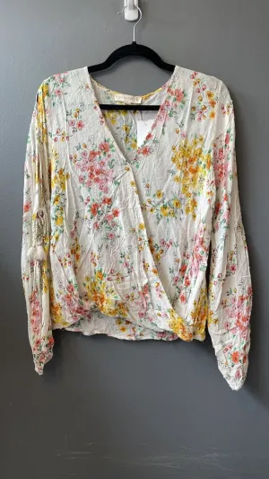 Floral Surplice Blouse