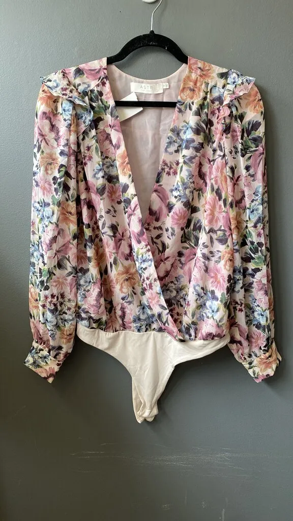 Floral Surplice Bodysuit