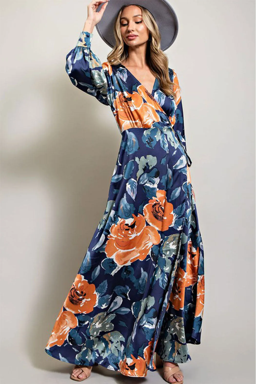 Floral Wrap Maxi Dress