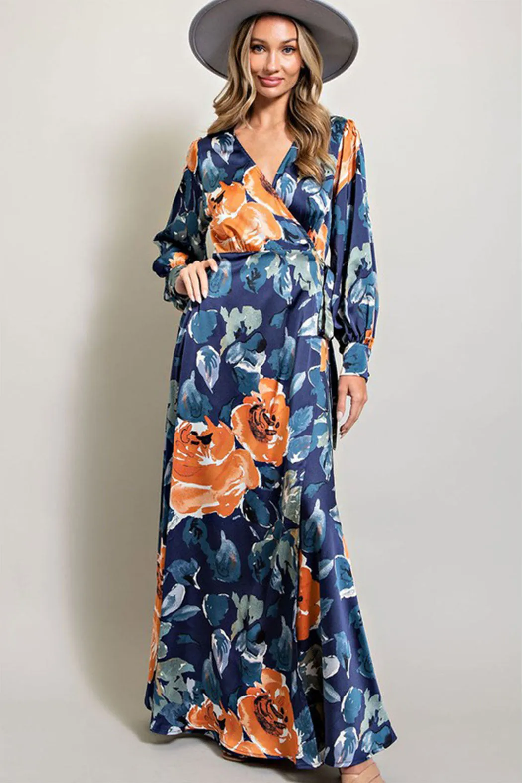Floral Wrap Maxi Dress