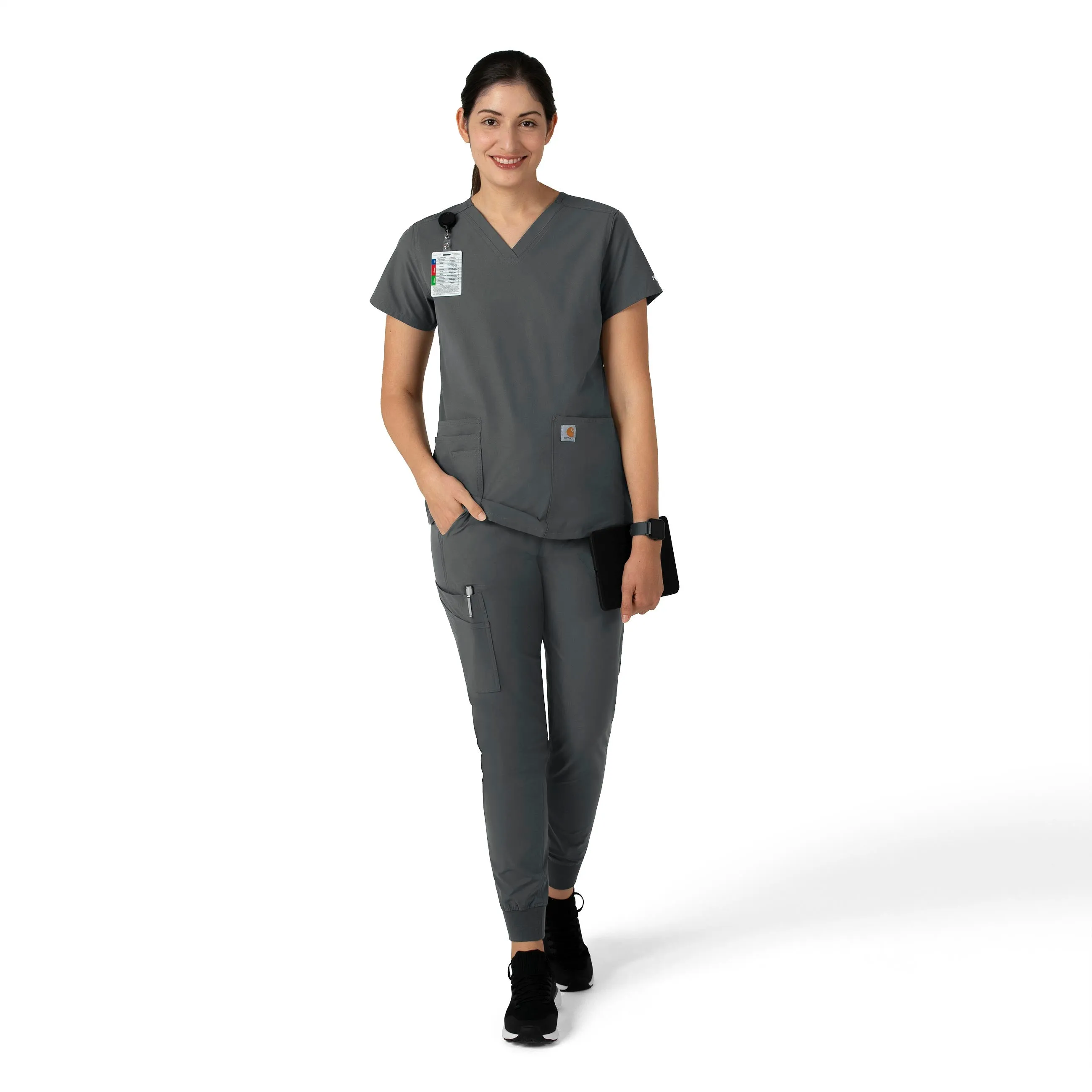 Force Essentials C51113 Jogger Scrub Pants Pewter