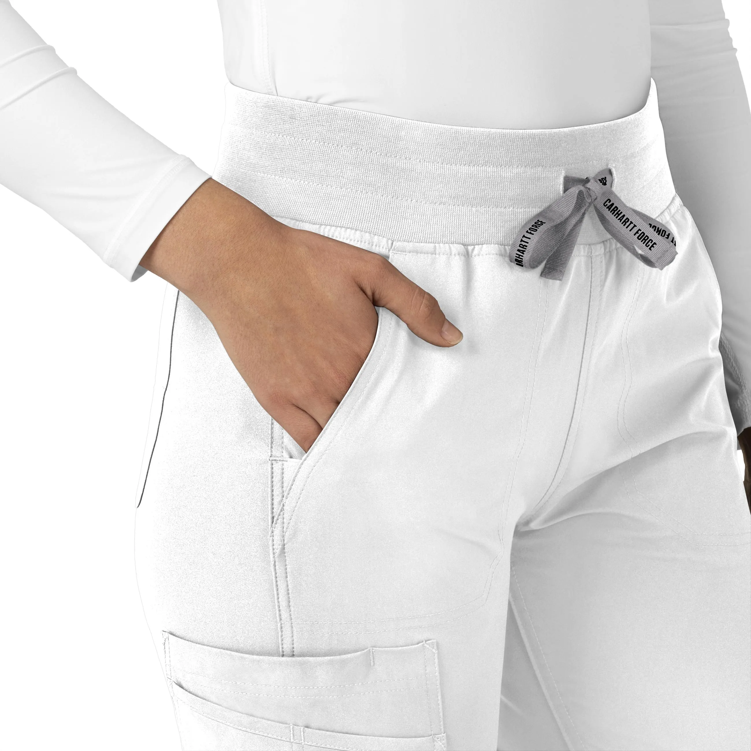 Force Essentials C51113 Jogger Scrub Pants White