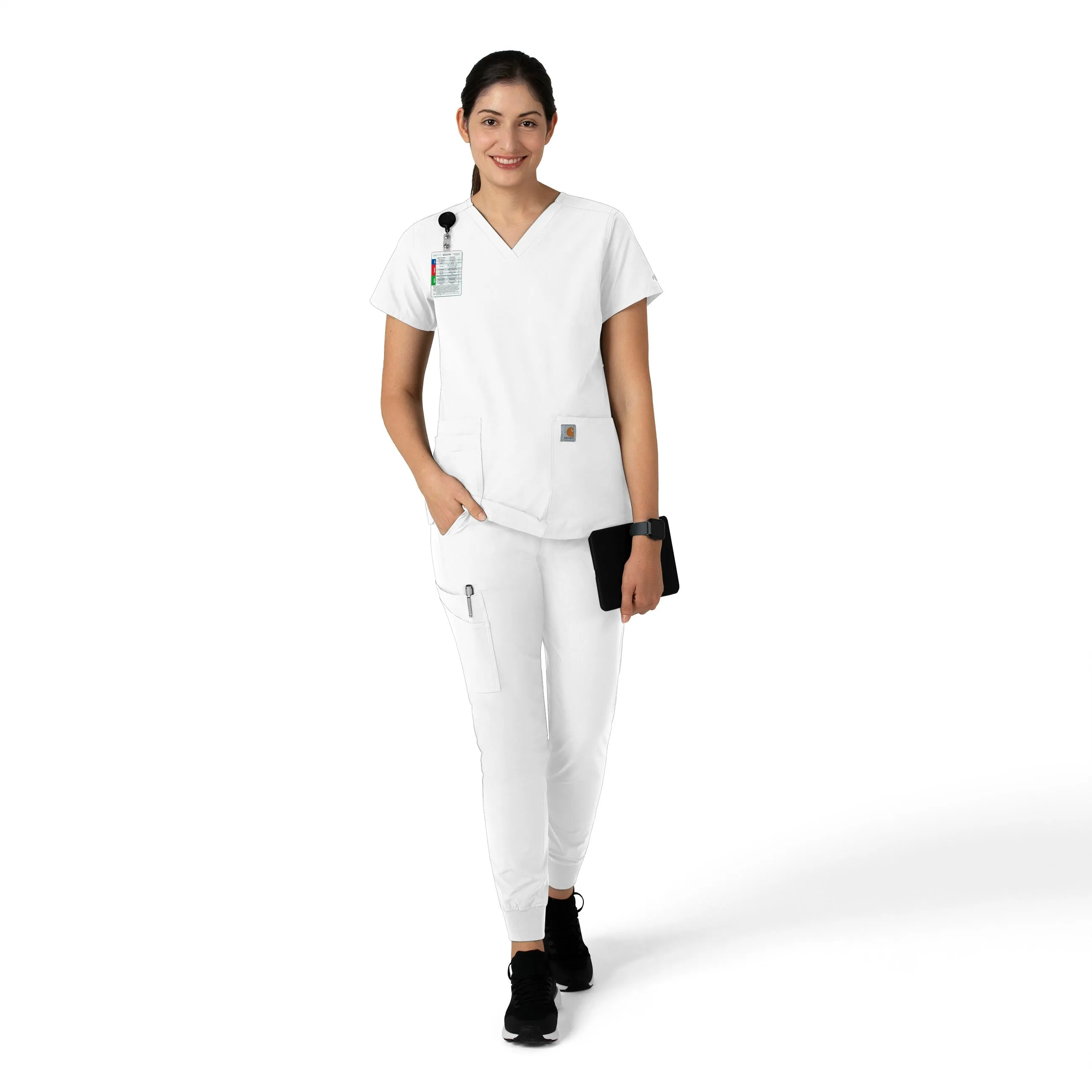 Force Essentials C51113 Jogger Scrub Pants White