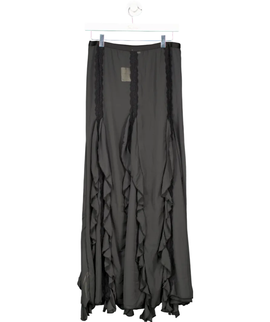 Free People Black Sheer Maxi Skirt UK S