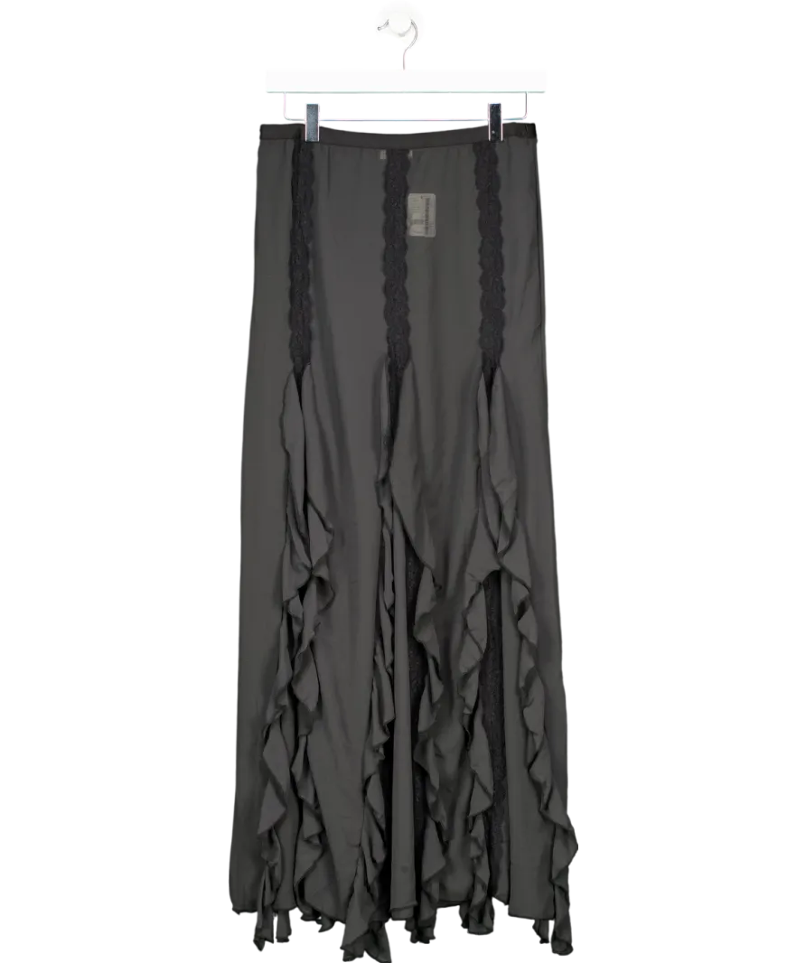 Free People Black Sheer Maxi Skirt UK S