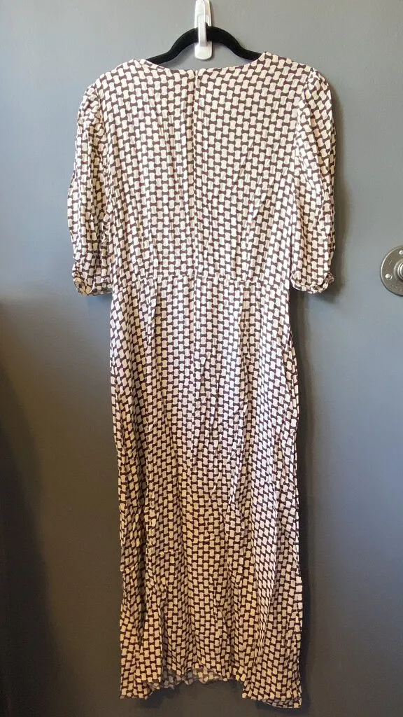 Funky Check Empire Waist Midi Dress