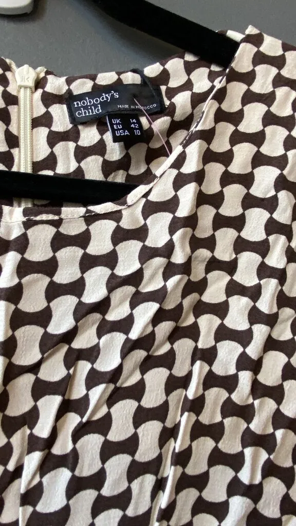 Funky Check Empire Waist Midi Dress