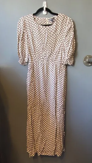 Funky Check Empire Waist Midi Dress