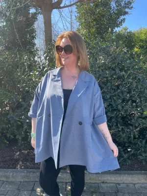 Gabby Short Trench Coat | Denim