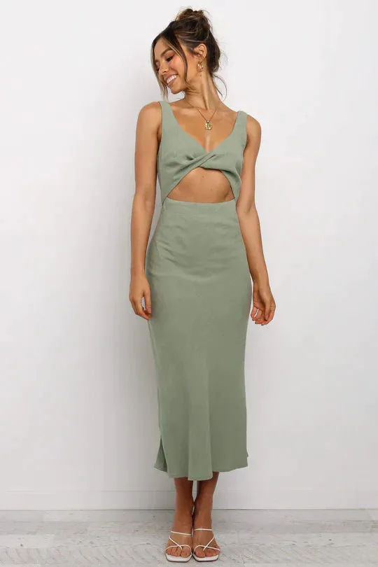 Galla® | Midi Dress In A Wrap Style