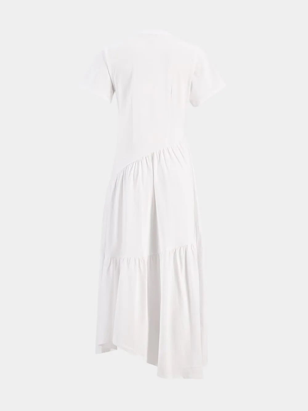 Gathered Seam Short Sleeve Dress