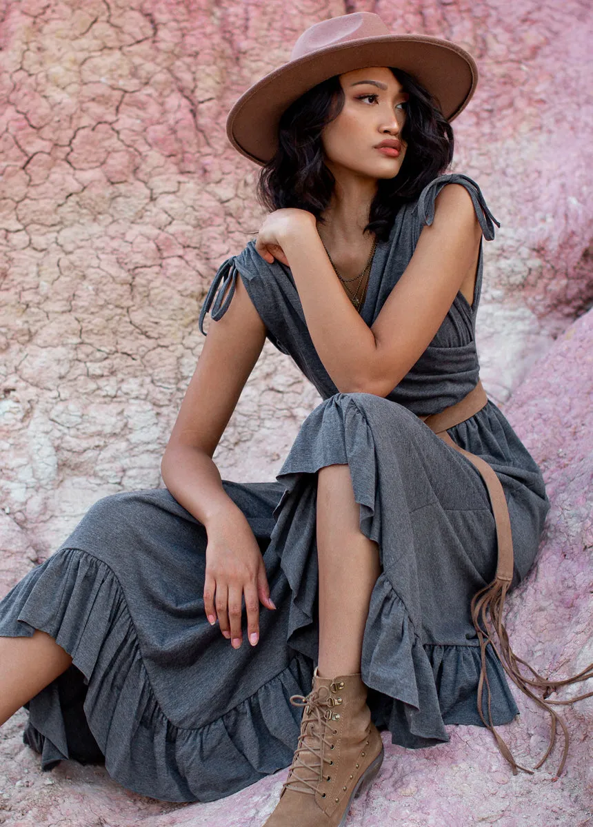 Giovanna Dress in Heather Charcoal