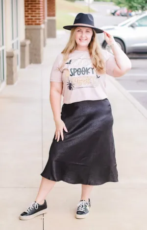 Go Wild Black Midi Skirt