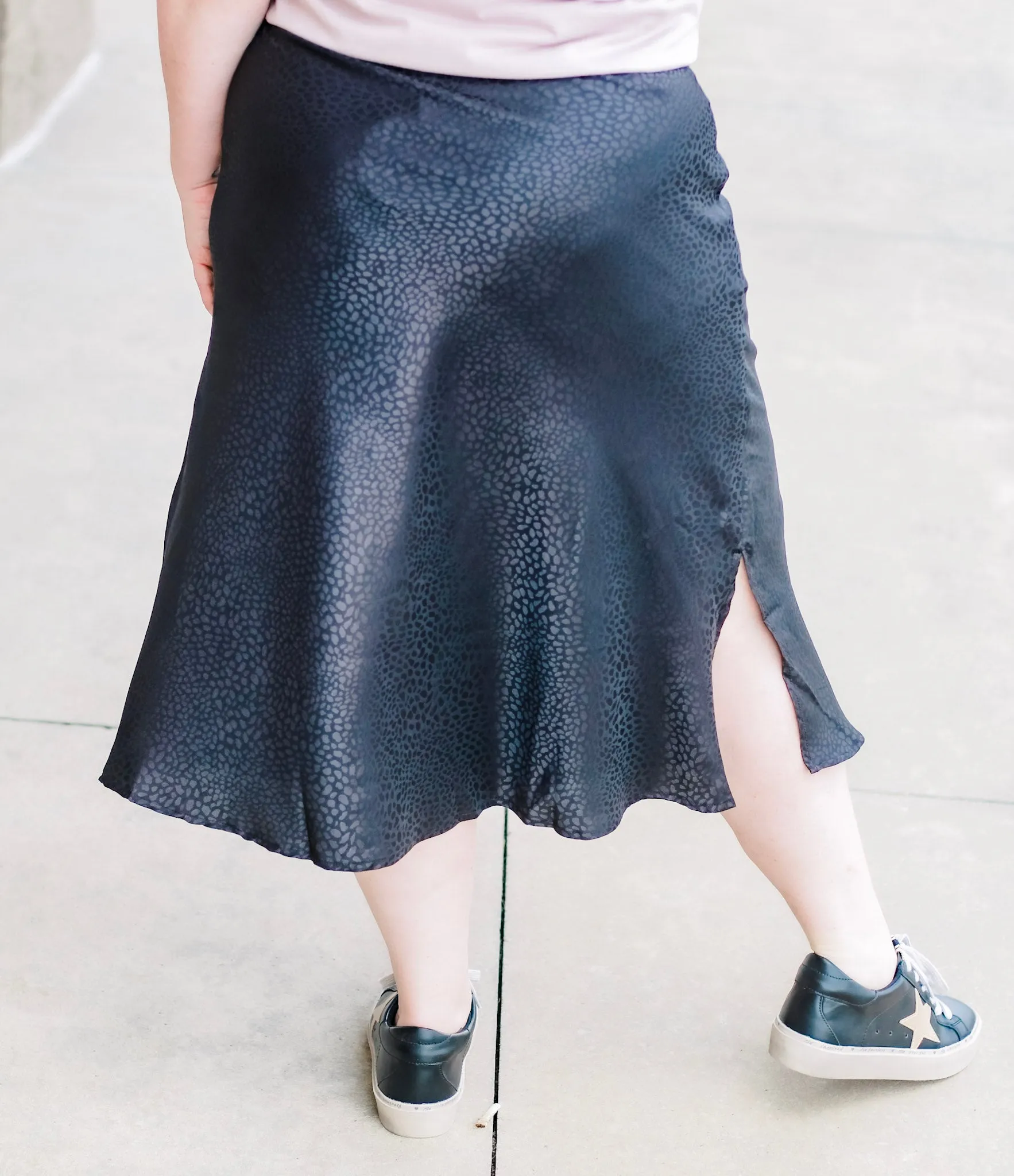 Go Wild Black Midi Skirt