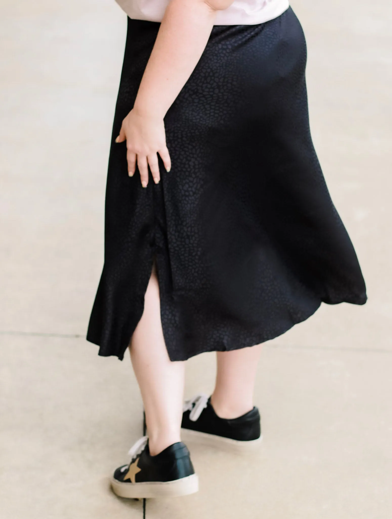 Go Wild Black Midi Skirt