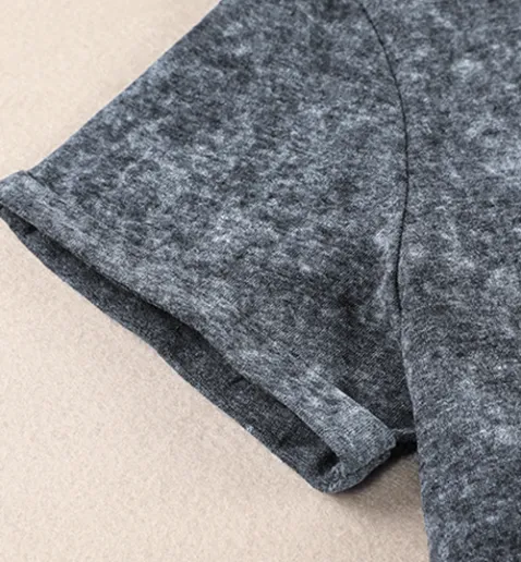 GRAY VINTAGE COLD SHOULDER TSHIRT