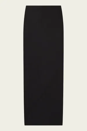 Greta Satin Maxi Skirt in Black