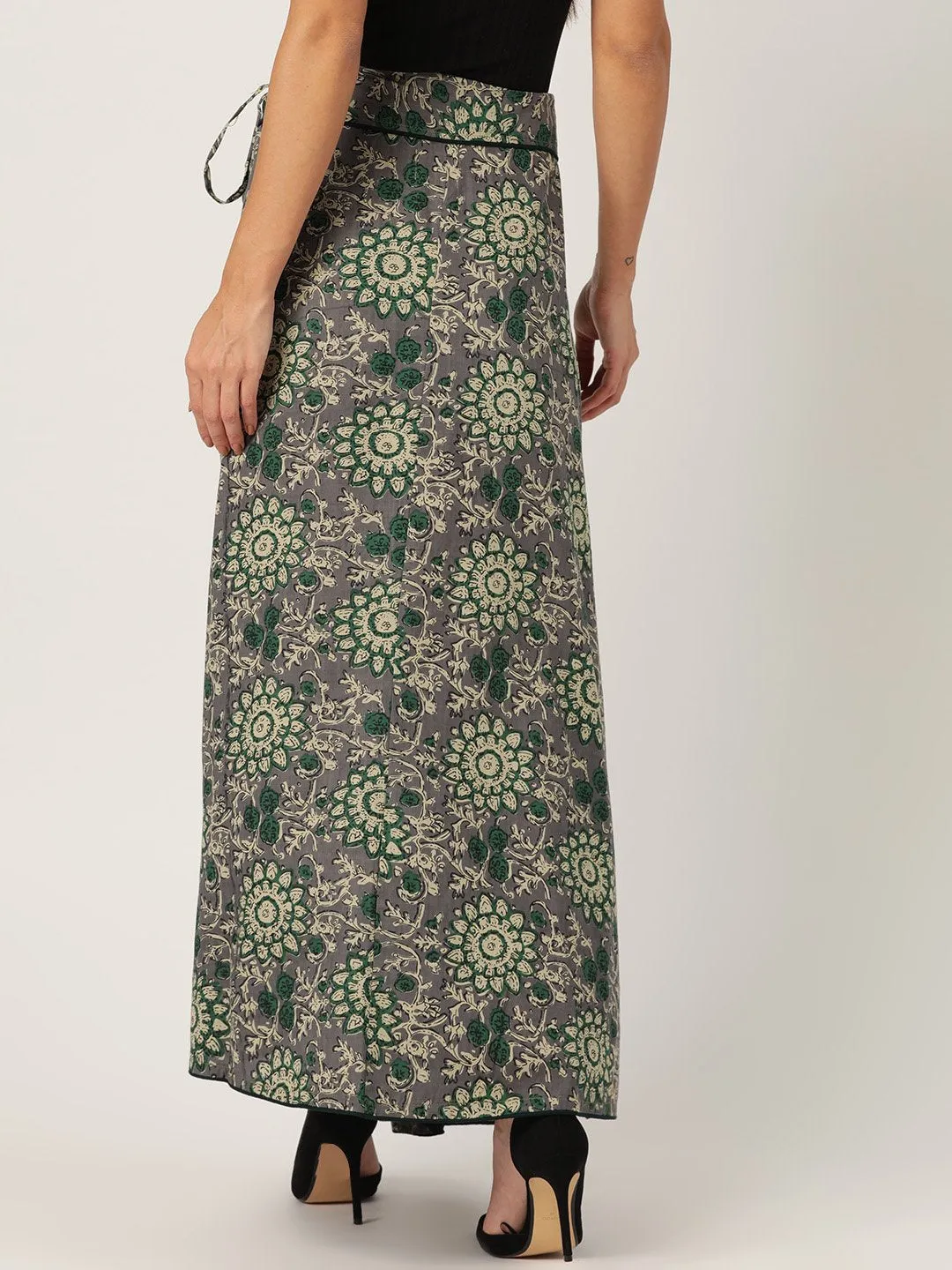Grey Kalamkari Skirt