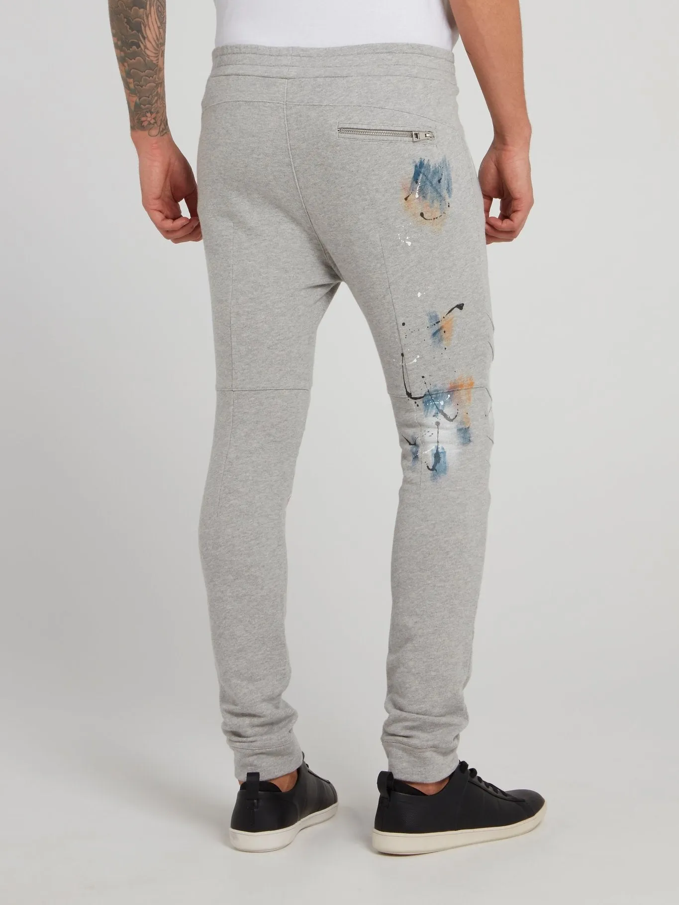 Grey Painted Track Pants