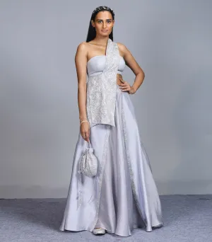 Grey Skirt Set